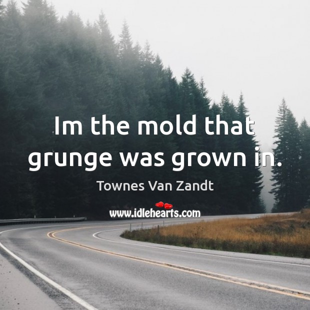 Im the mold that grunge was grown in. Townes Van Zandt Picture Quote