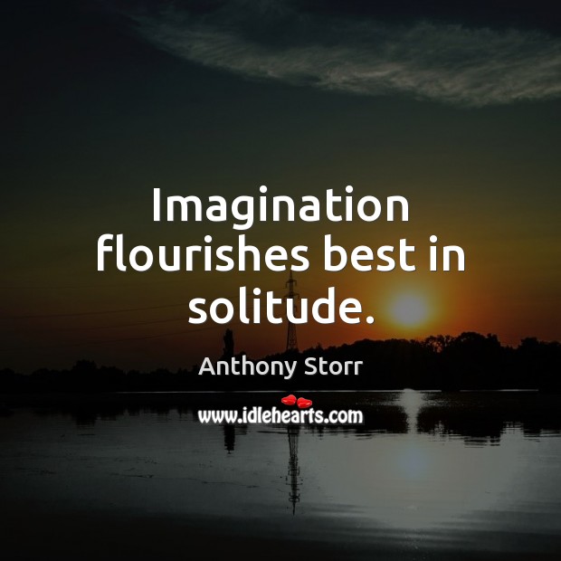 Imagination flourishes best in solitude. Anthony Storr Picture Quote