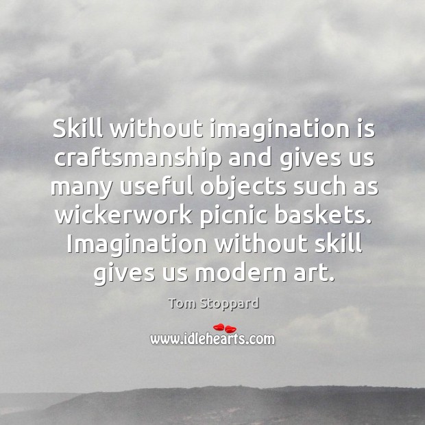 Imagination without skill gives us modern art. Imagination Quotes Image
