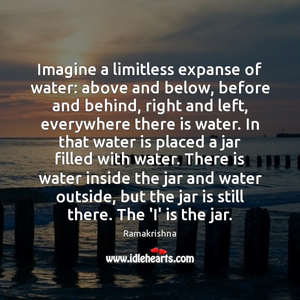 Imagine a limitless expanse of water: above and below, before and behind, Image
