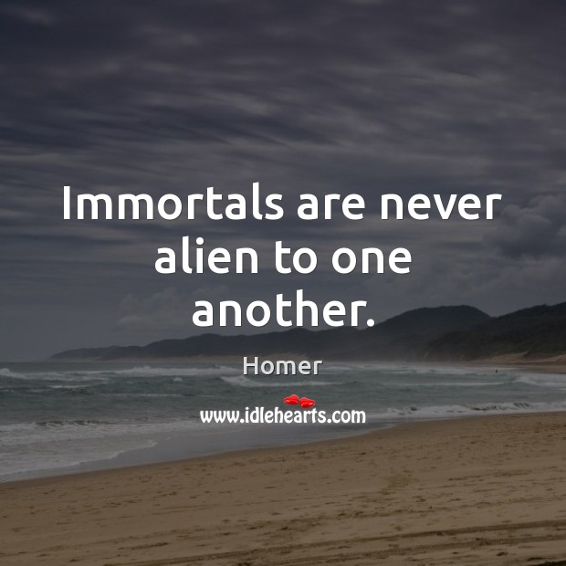 Immortals are never alien to one another. Image