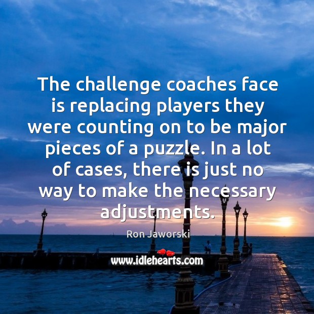 In a lot of cases, there is just no way to make the necessary adjustments. Challenge Quotes Image