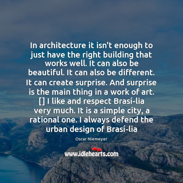 In architecture it isn’t enough to just have the right building that Image