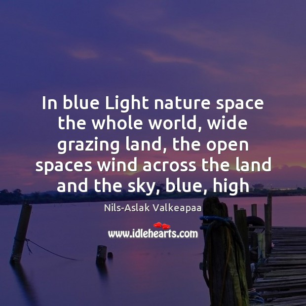 In blue Light nature space the whole world, wide grazing land, the Image