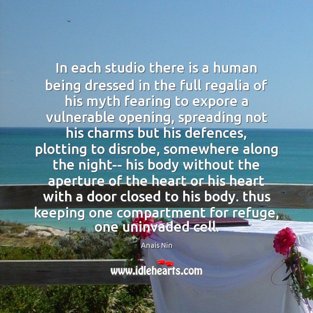 In each studio there is a human being dressed in the full Image