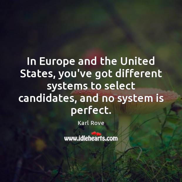 In Europe and the United States, you’ve got different systems to select Image