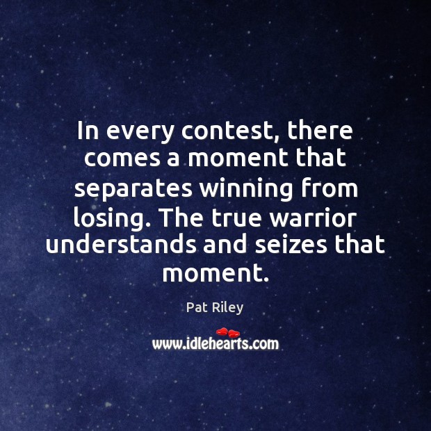 In every contest, there comes a moment that separates winning from losing. Image