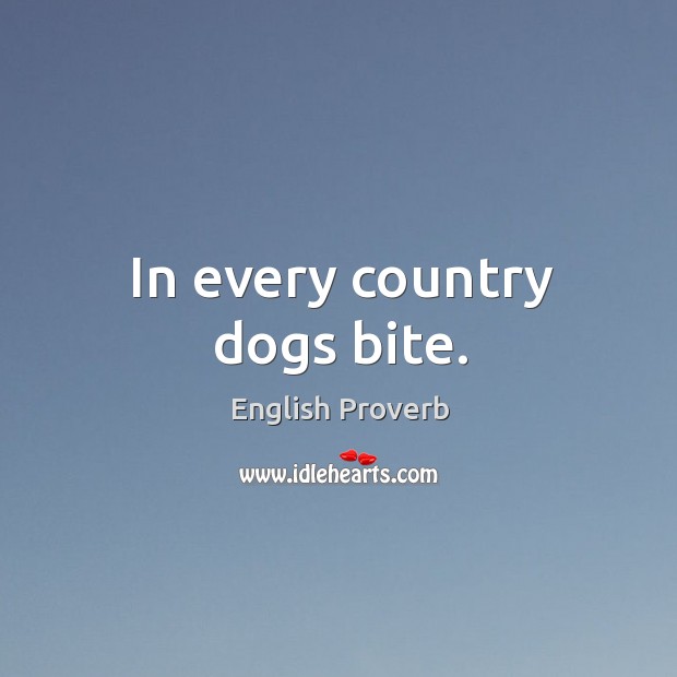 In every country dogs bite. Image
