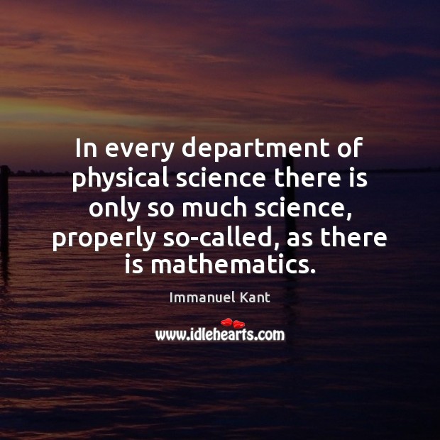 In every department of physical science there is only so much science, Image