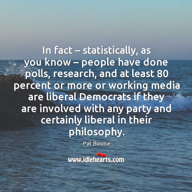 In fact – statistically, as you know – people have done polls, research, and at least Image