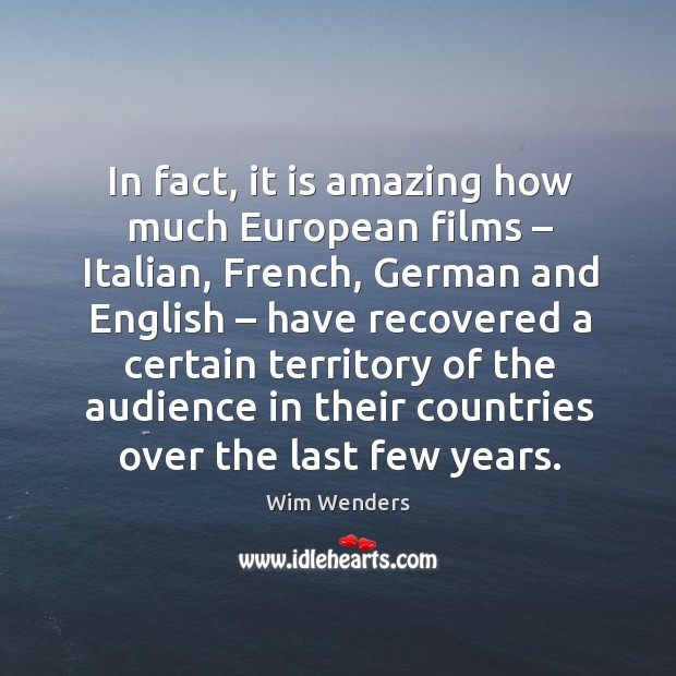 In fact, it is amazing how much european films – italian, french Image