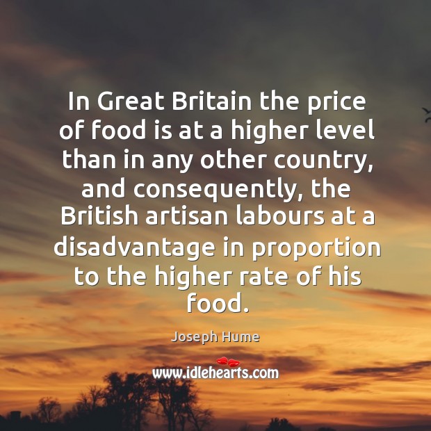 In great britain the price of food is at a higher level than in any other country Image