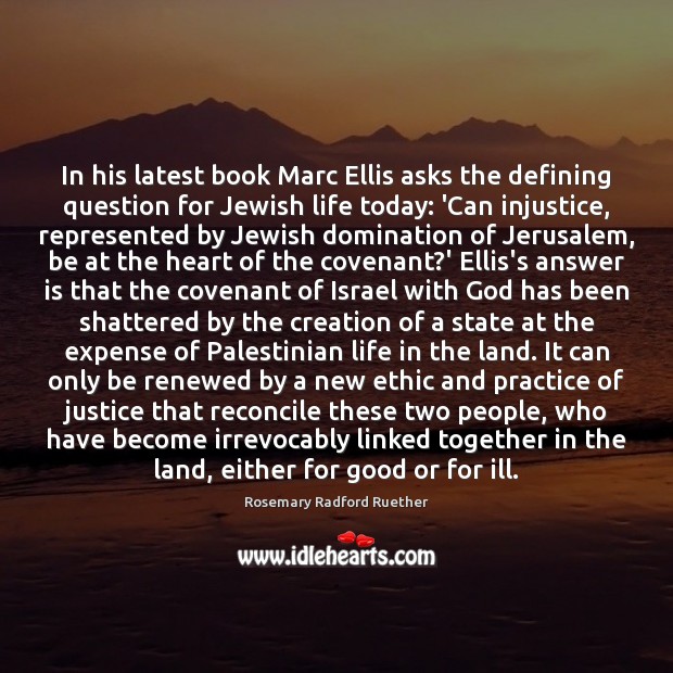 In his latest book Marc Ellis asks the defining question for Jewish Image