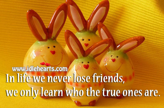 In life we never lose friends Image