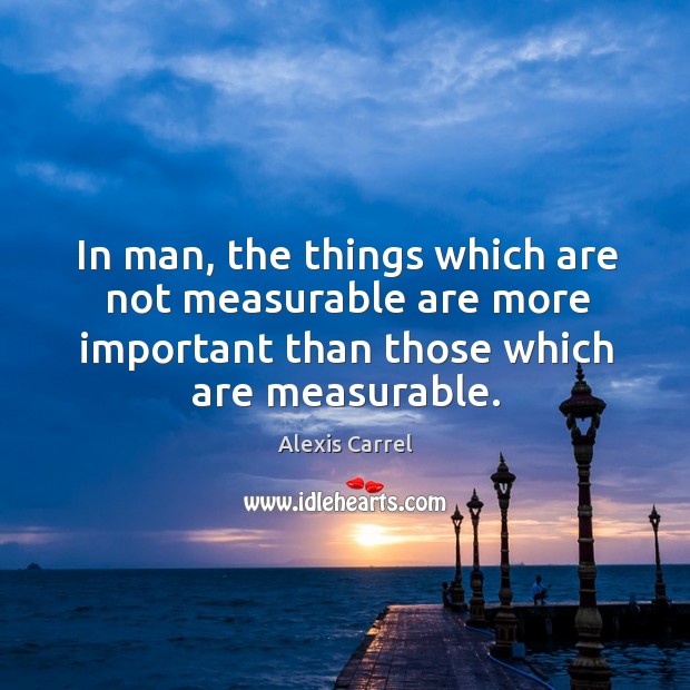 In man, the things which are not measurable are more important than Image
