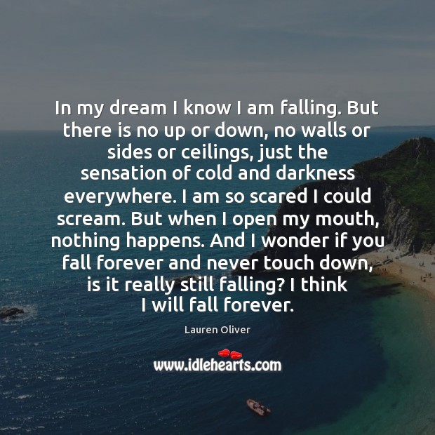 In my dream I know I am falling. But there is no Image