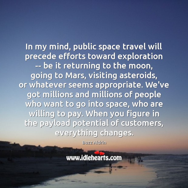 In my mind, public space travel will precede efforts toward exploration — Image
