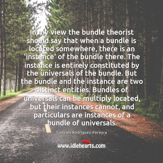 In my view the bundle theorist should say that when a bundle Image