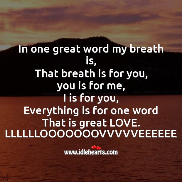 In one great word my breath is Image