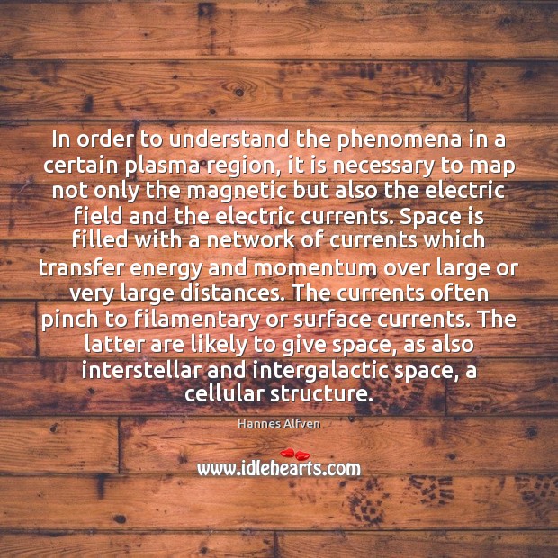 In order to understand the phenomena in a certain plasma region, it Image