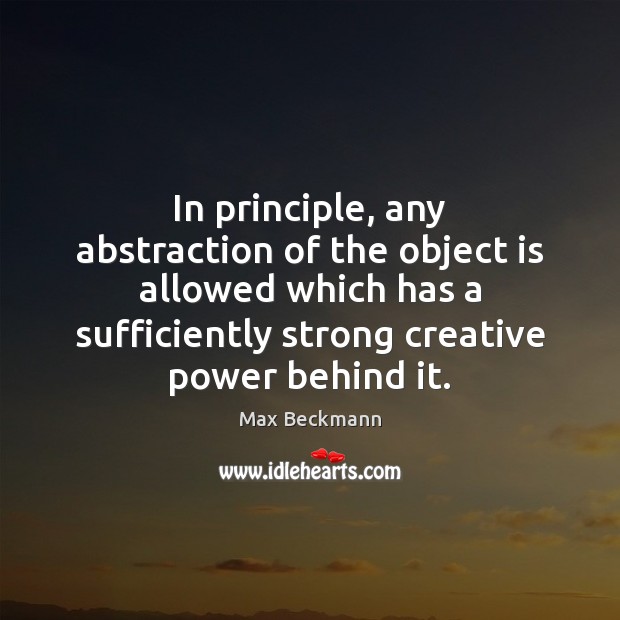 In principle, any abstraction of the object is allowed which has a 