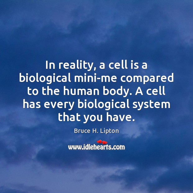 In reality, a cell is a biological mini-me compared to the human Image
