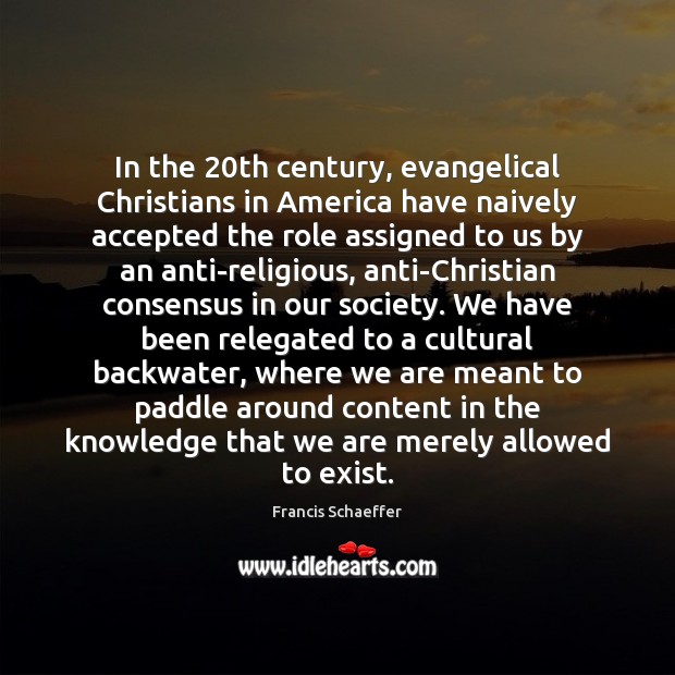 In the 20th century, evangelical Christians in America have naively accepted the Image