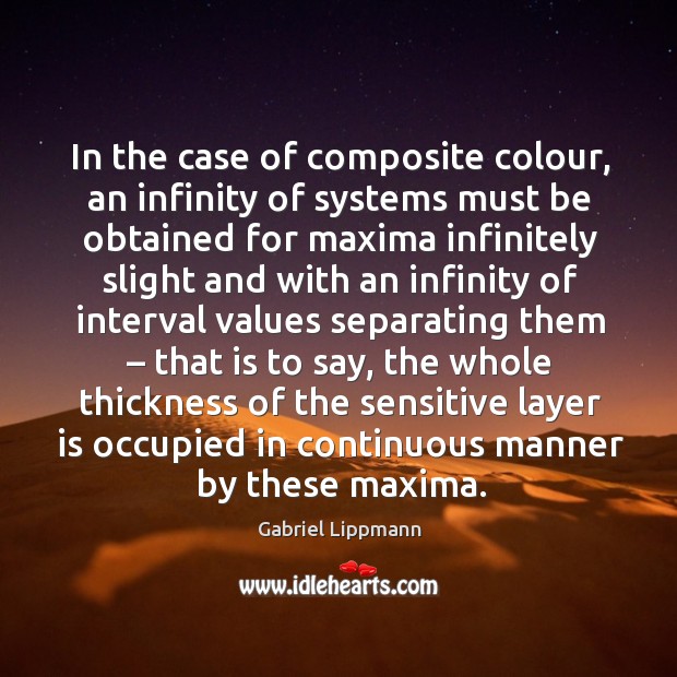 In the case of composite colour, an infinity of systems must be obtained for maxima Image