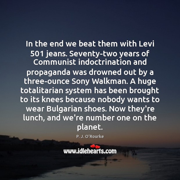 In the end we beat them with Levi 501 jeans. Seventy-two years of Image
