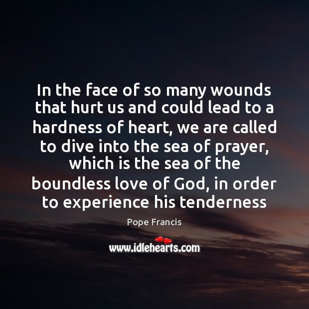 In the face of so many wounds that hurt us and could Pope Francis Picture Quote