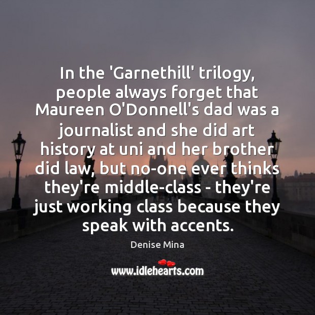 In the ‘Garnethill’ trilogy, people always forget that Maureen O’Donnell’s dad was Image