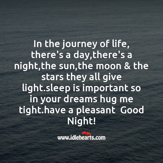 In the journey of life Good Night Quotes Image