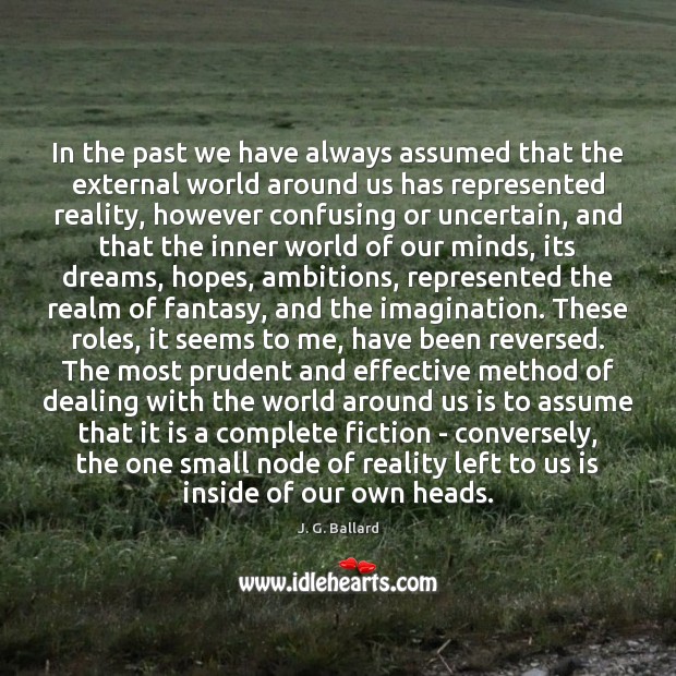 In the past we have always assumed that the external world around J. G. Ballard Picture Quote
