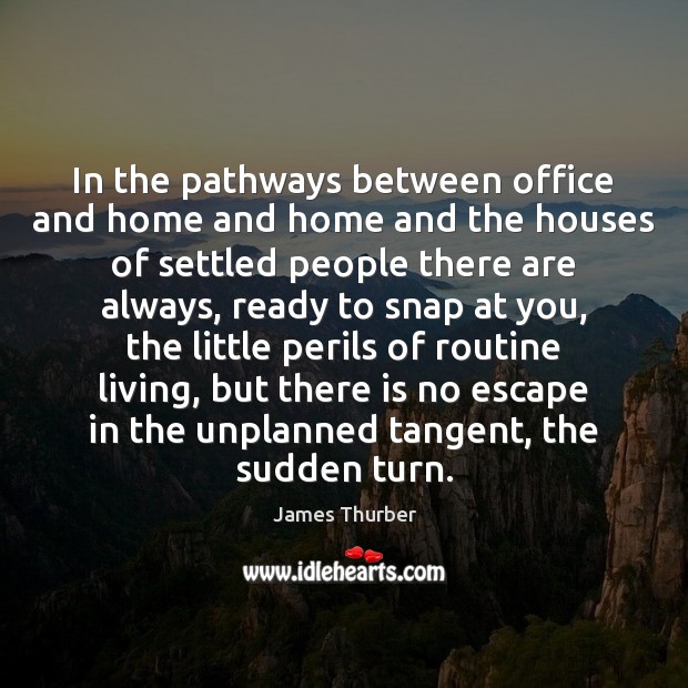In the pathways between office and home and home and the houses Image