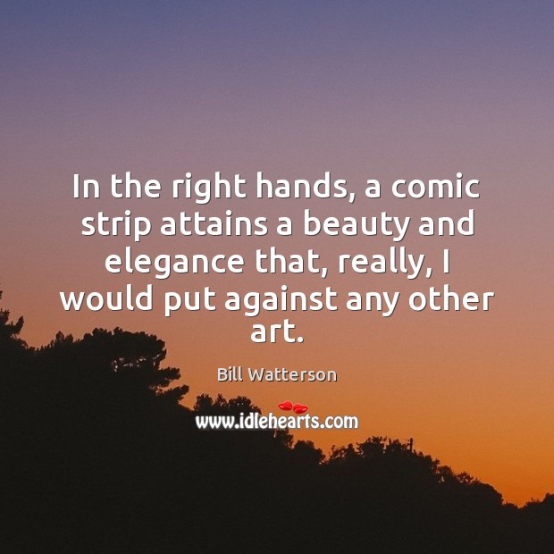 In the right hands, a comic strip attains a beauty and elegance Image