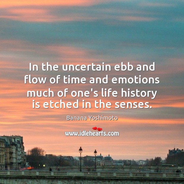 In the uncertain ebb and flow of time and emotions much of History Quotes Image