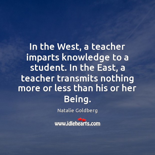 In the West, a teacher imparts knowledge to a student. In the Image