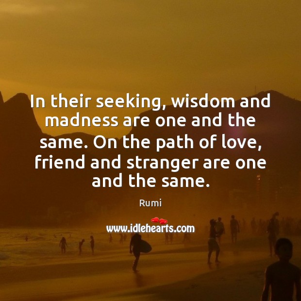 In their seeking, wisdom and madness are one and the same. On Image