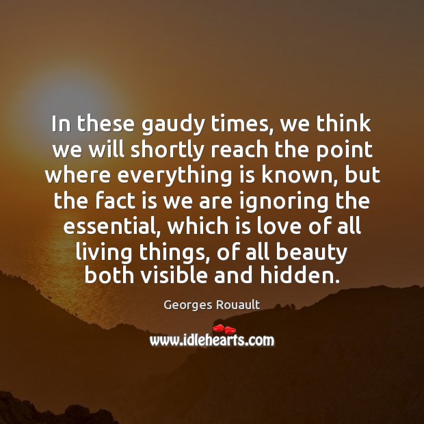 In these gaudy times, we think we will shortly reach the point Hidden Quotes Image