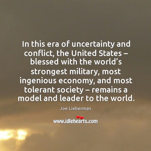 In this era of uncertainty and conflict, the united states – blessed with the world’s strongest military Image