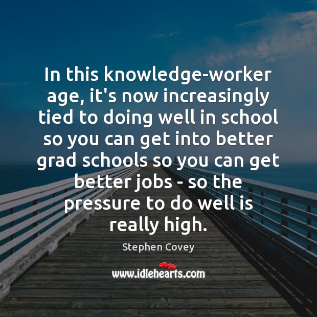 In this knowledge-worker age, it’s now increasingly tied to doing well in School Quotes Image