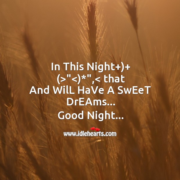 In this night Good Night Quotes Image