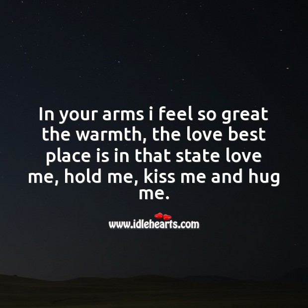 In your arms I feel so great the warmth Love Messages Image