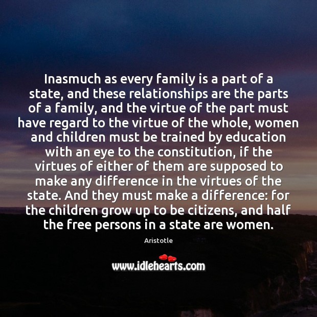 Inasmuch as every family is a part of a state, and these Family Quotes Image