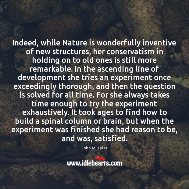 Indeed, while Nature is wonderfully inventive of new structures, her conservatism in Image