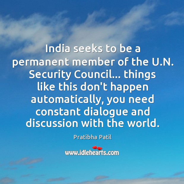 India seeks to be a permanent member of the U.N. Security Image