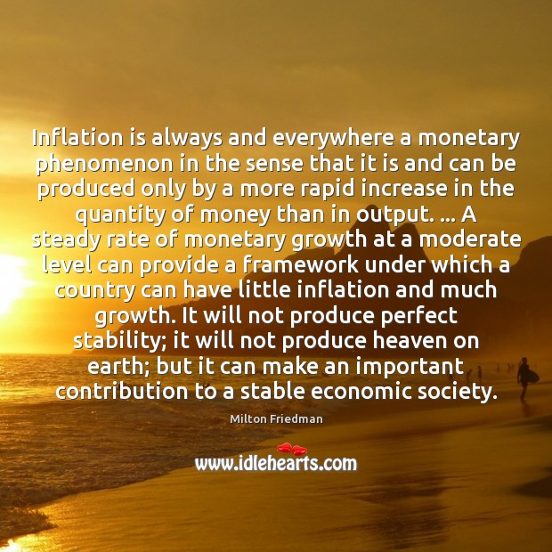 Inflation is always and everywhere a monetary phenomenon in the sense that Milton Friedman Picture Quote
