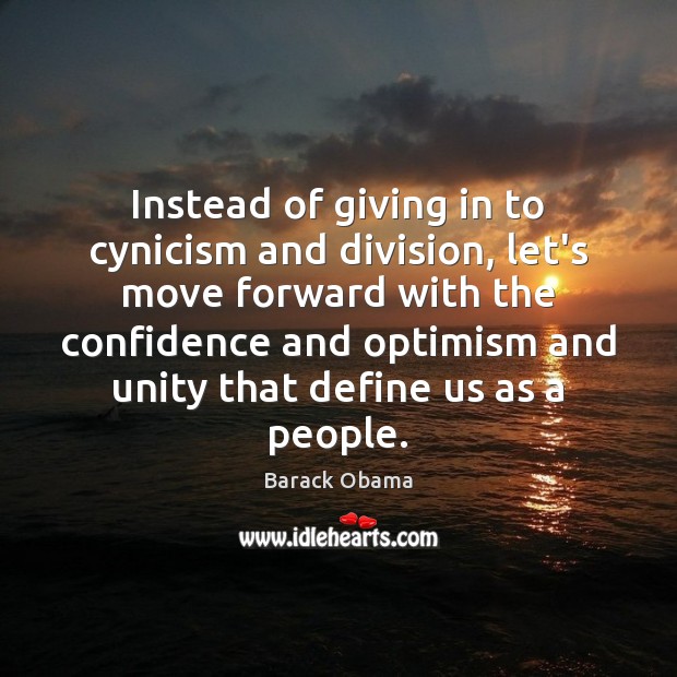 Instead of giving in to cynicism and division, let’s move forward with Image
