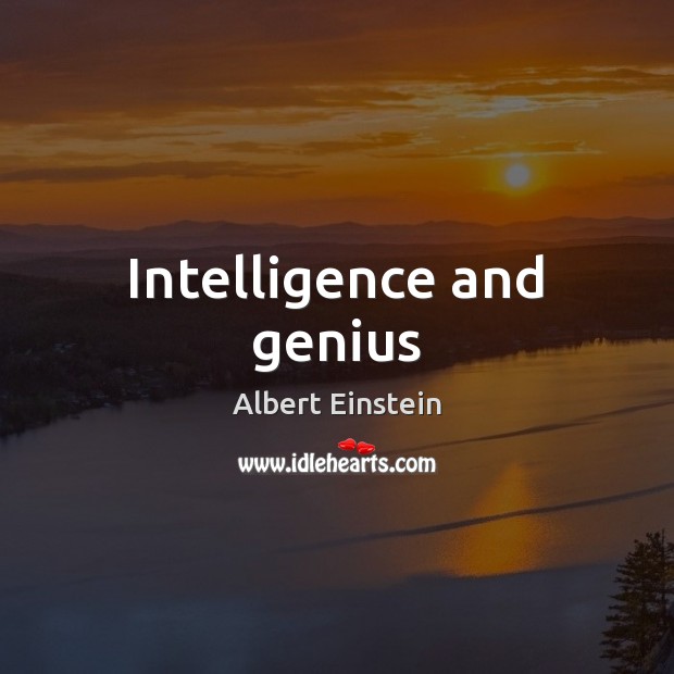 Intelligence and genius Image