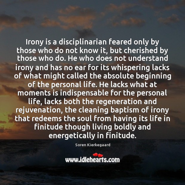 Irony is a disciplinarian feared only by those who do not know Image